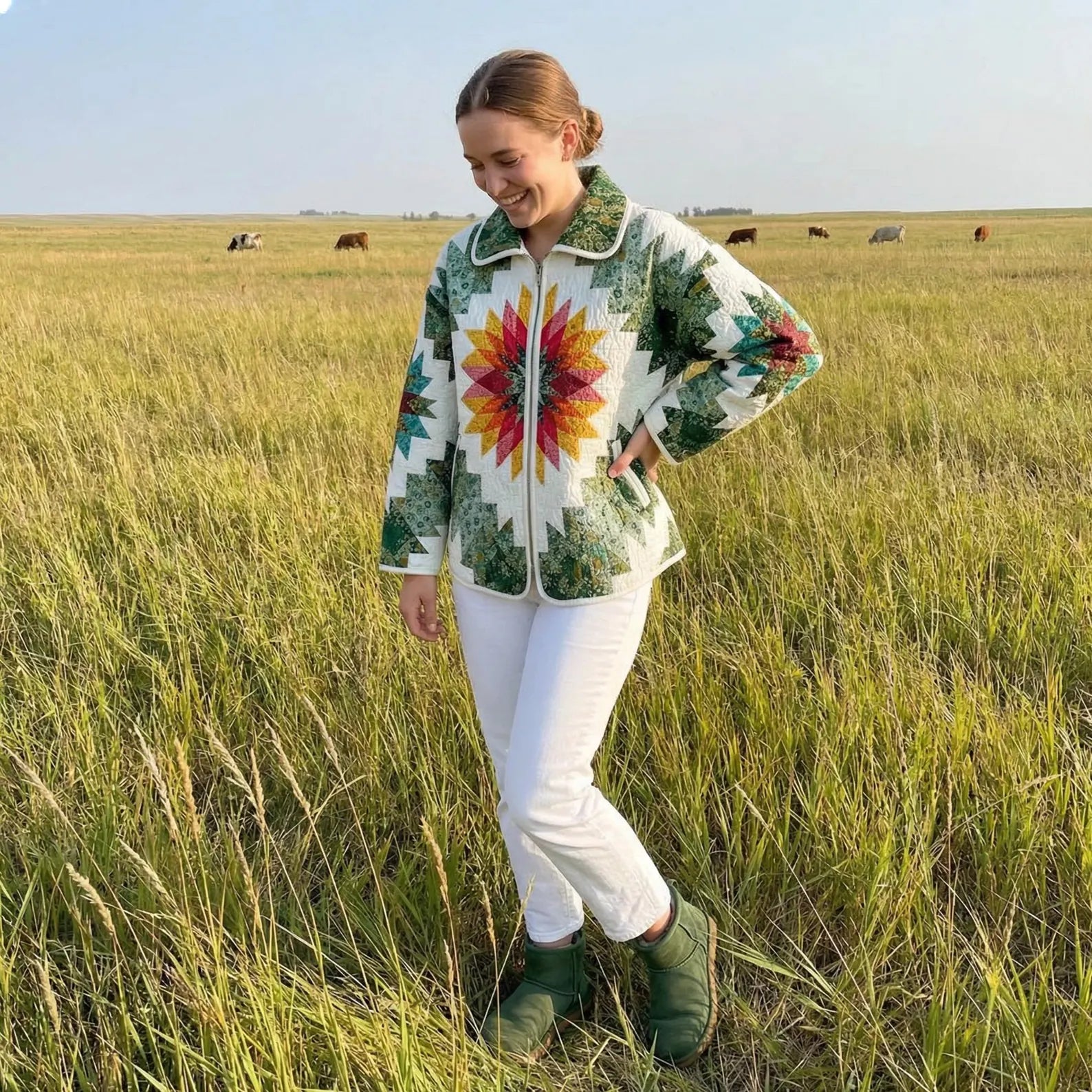 Artful Quilted Jacket Sewing Pattern | Beginner Friendly, Sizes XXS-5XL (Instant Download)
