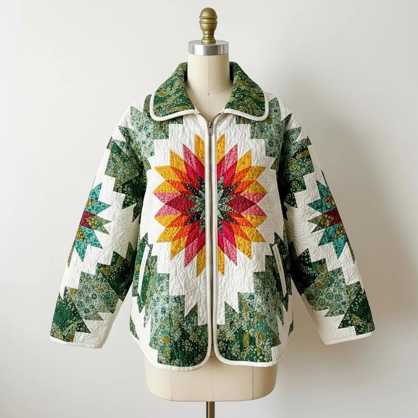 Artful Quilted Jacket Sewing Pattern | Beginner Friendly, Sizes XXS-5XL (Instant Download)