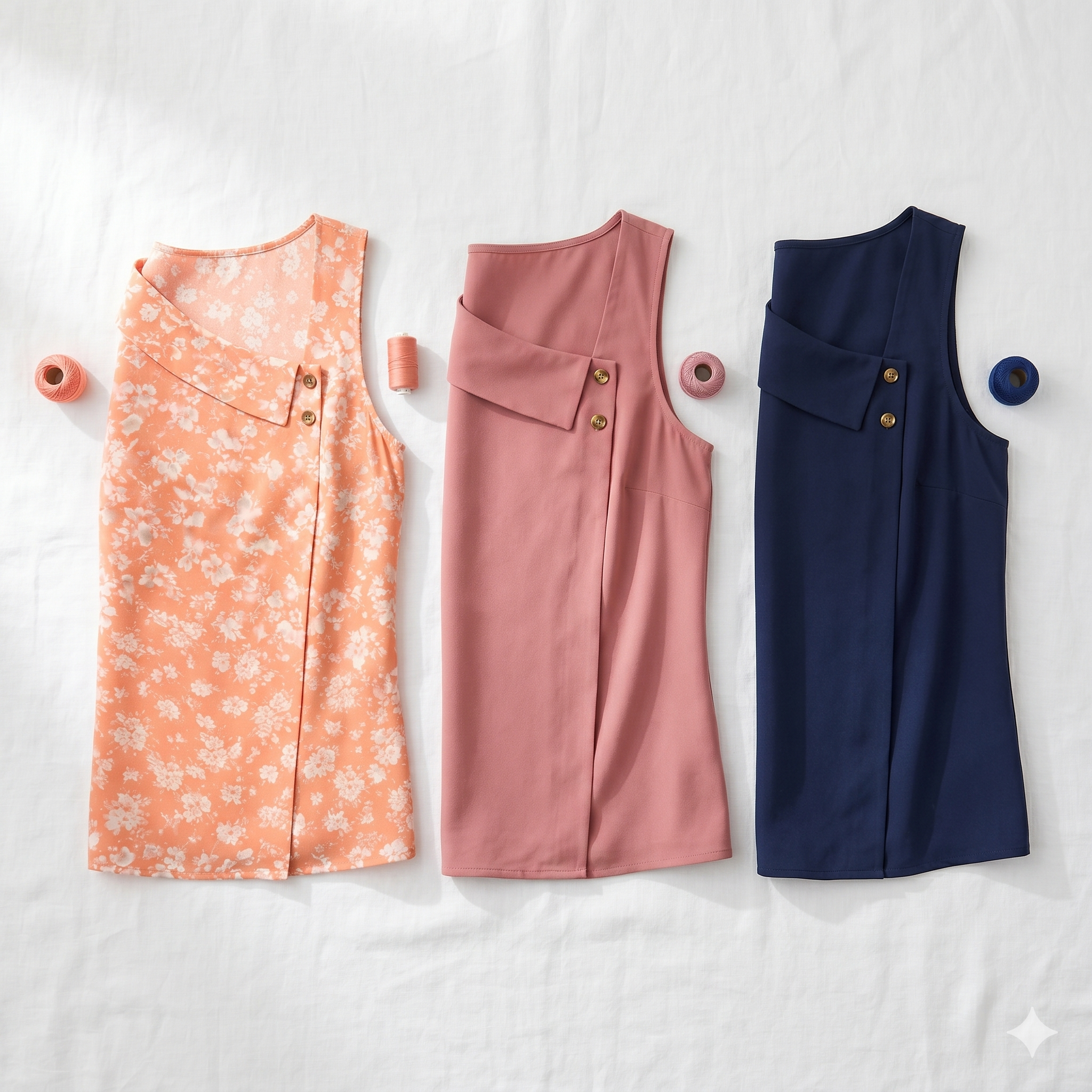 Asymmetrical Summer Top Sewing Pattern, Sleeveless Blouse PDF, Women's Casual Shirt DIY, Digital Pattern For Beginner, Sizes XS–3XL