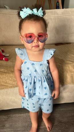 Baby Girl Heart Print Ruffle Peplum Top &amp; Shorts Set – Instant Download PDF Sewing Pattern