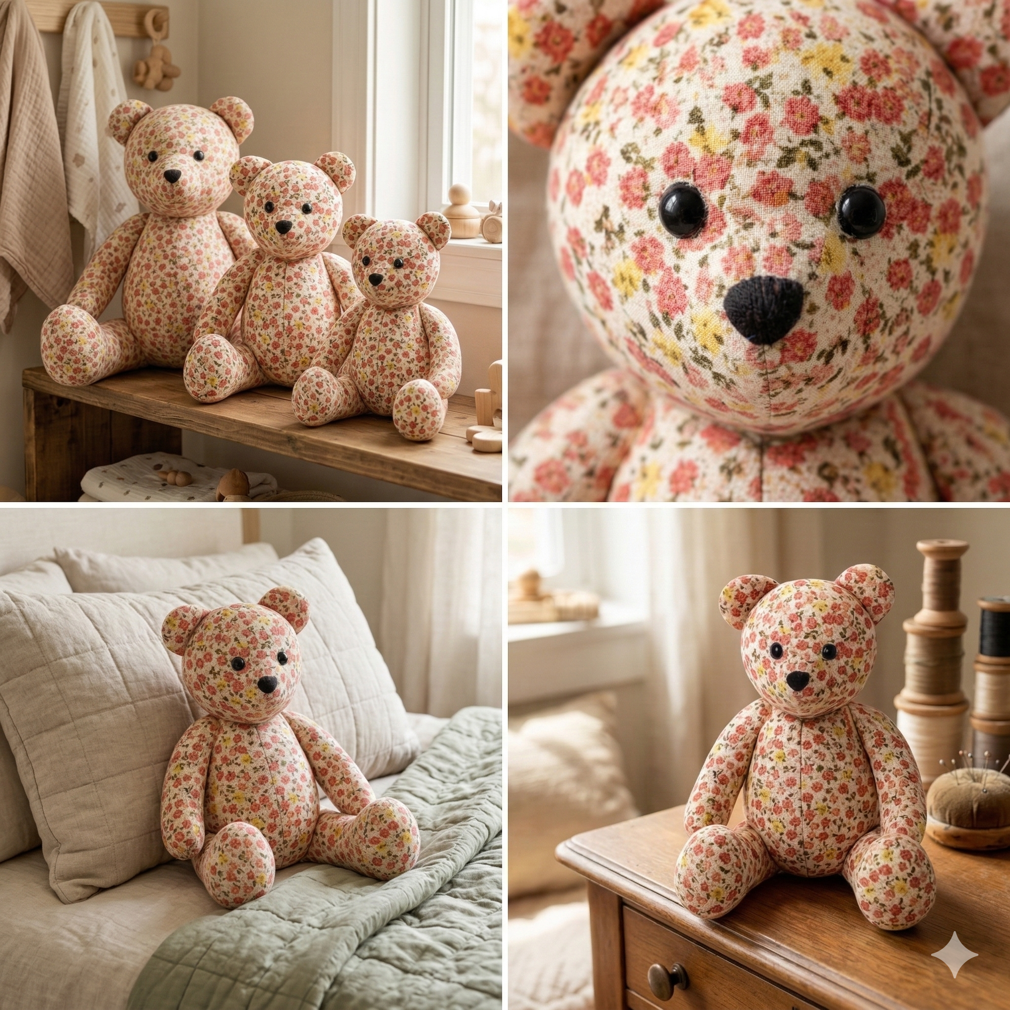 Memory Bear Sewing Pattern PDF | Keepsake Teddy Bear from Clothes