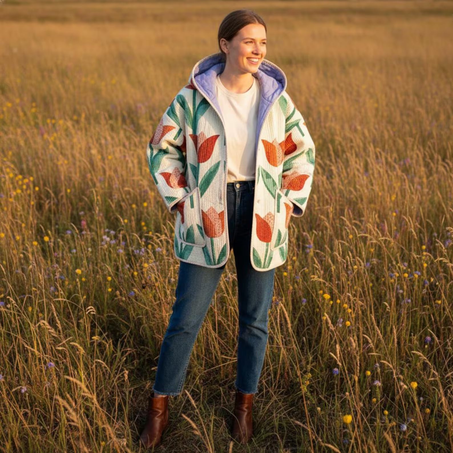 Beginner Hooded Quilted Jacket Sewing Pattern | Sizes XXS-4XL (Instant Download)