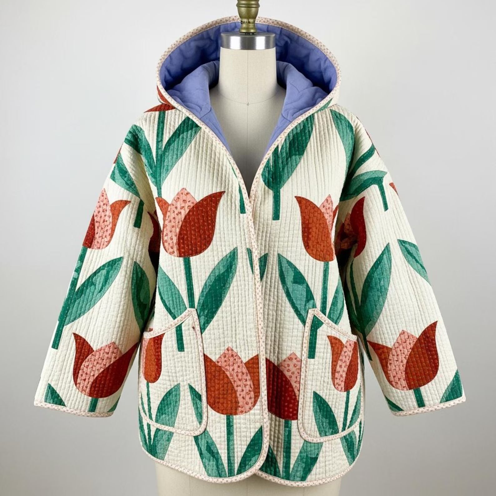 Beginner Hooded Quilted Jacket Sewing Pattern | Sizes XXS-4XL (Instant Download)