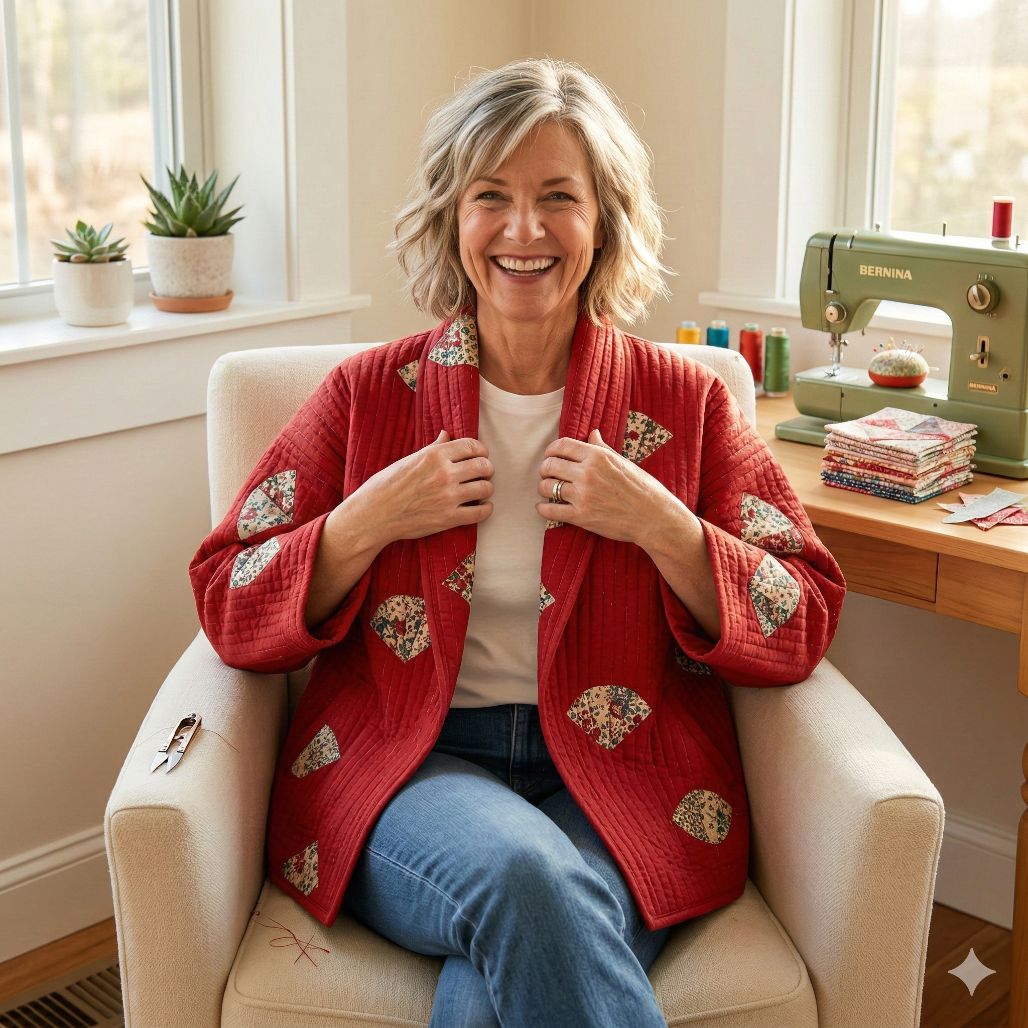 Blossom Quilt coat Sewing Pattern | beginner friendly, Sizes XXS-4XL | jacket pattern |(Instant Download)