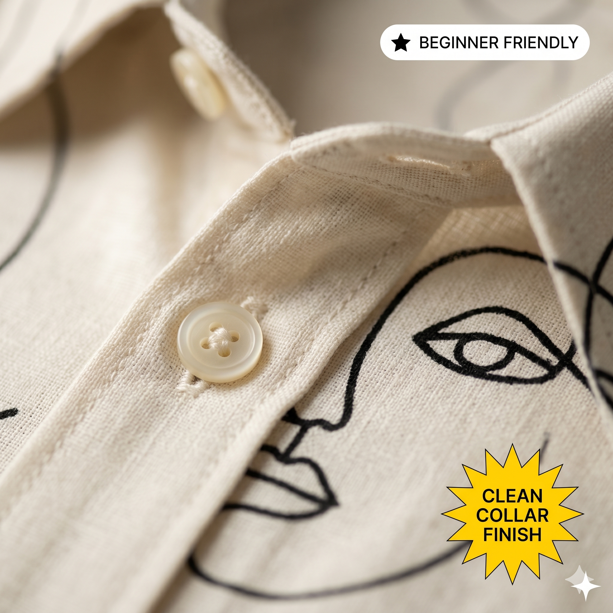 Women's Summer Shirt Sewing Pattern: PDF Short Sleeve Button Down - Oversized Aesthetic Blouse
