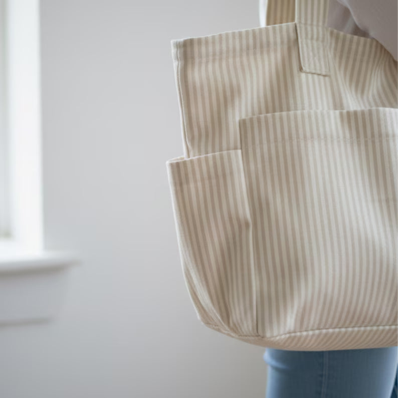 Tote Bag Sewing Pattern PDF | Canvas shopper bag | Beginner Friendly PDF Template (A4/Letter)