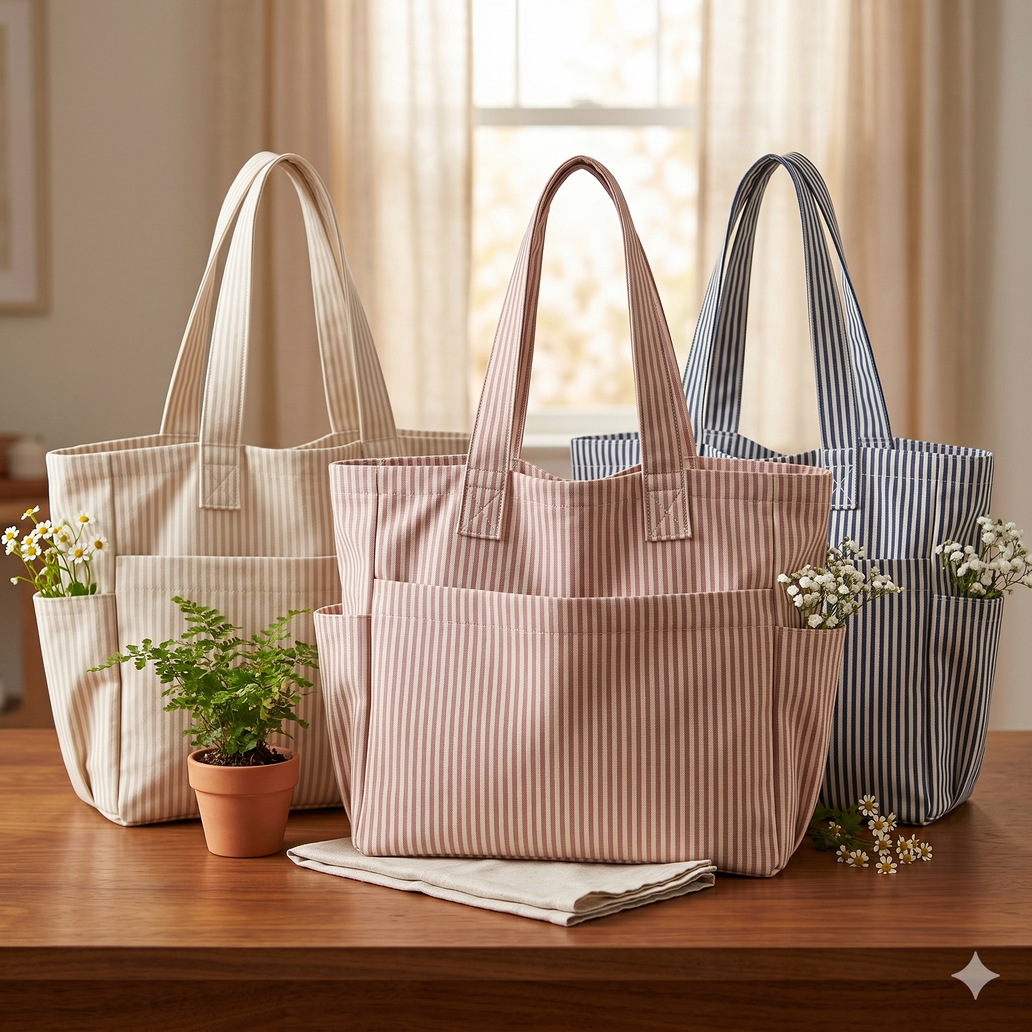 Tote Bag Sewing Pattern PDF | Canvas shopper bag | Beginner Friendly PDF Template (A4/Letter)