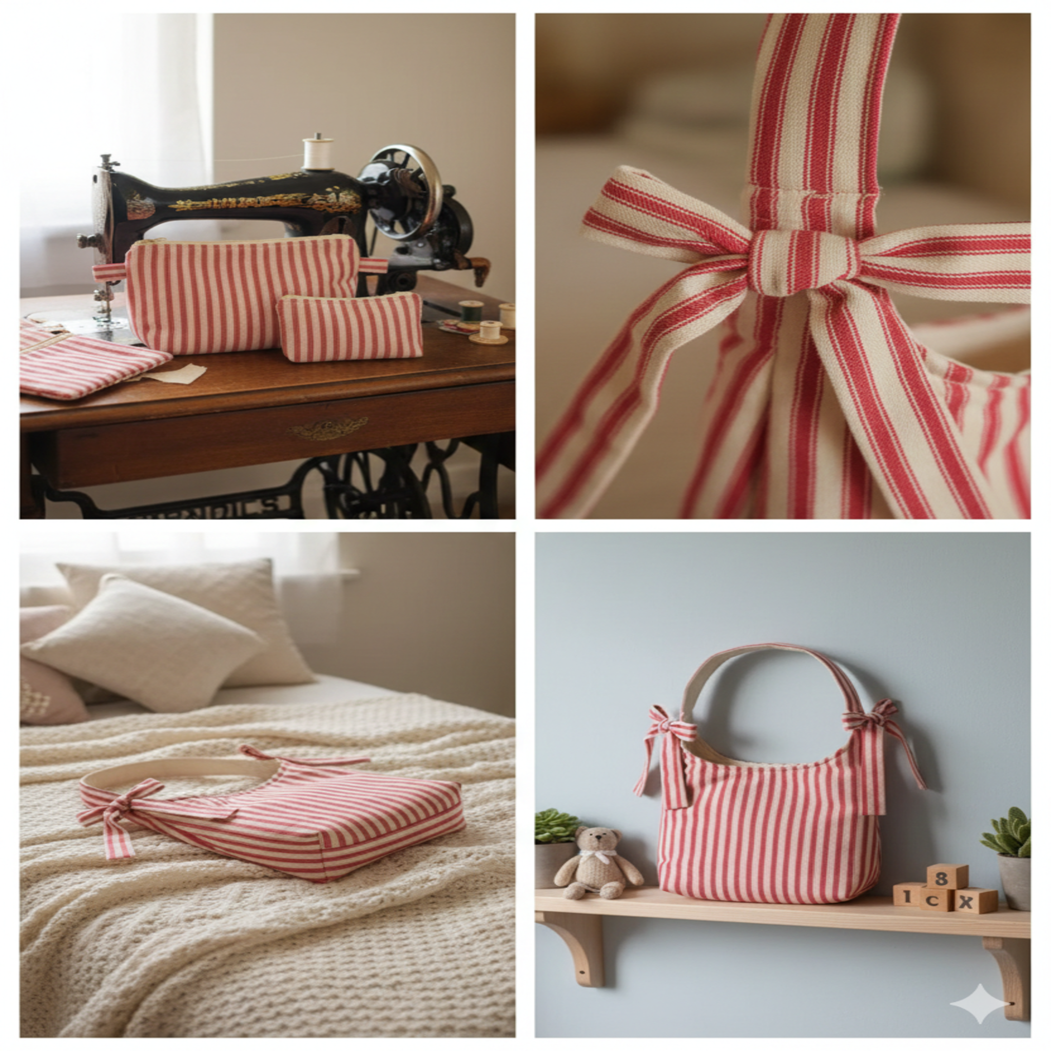 Slouchy Bow Bag Sewing Pattern:  Beginner Friendly