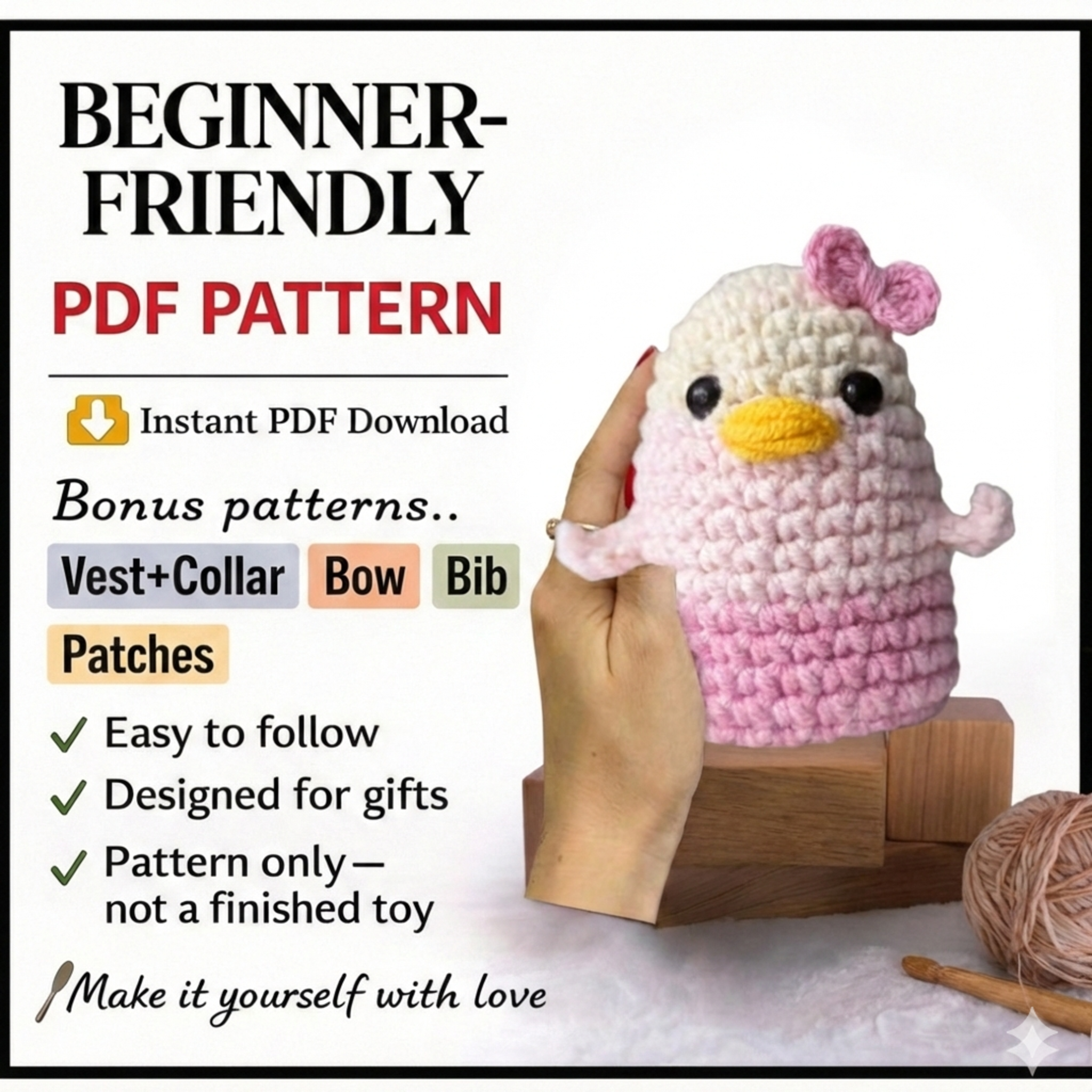 Flip, the bird CROCHET PATTERN