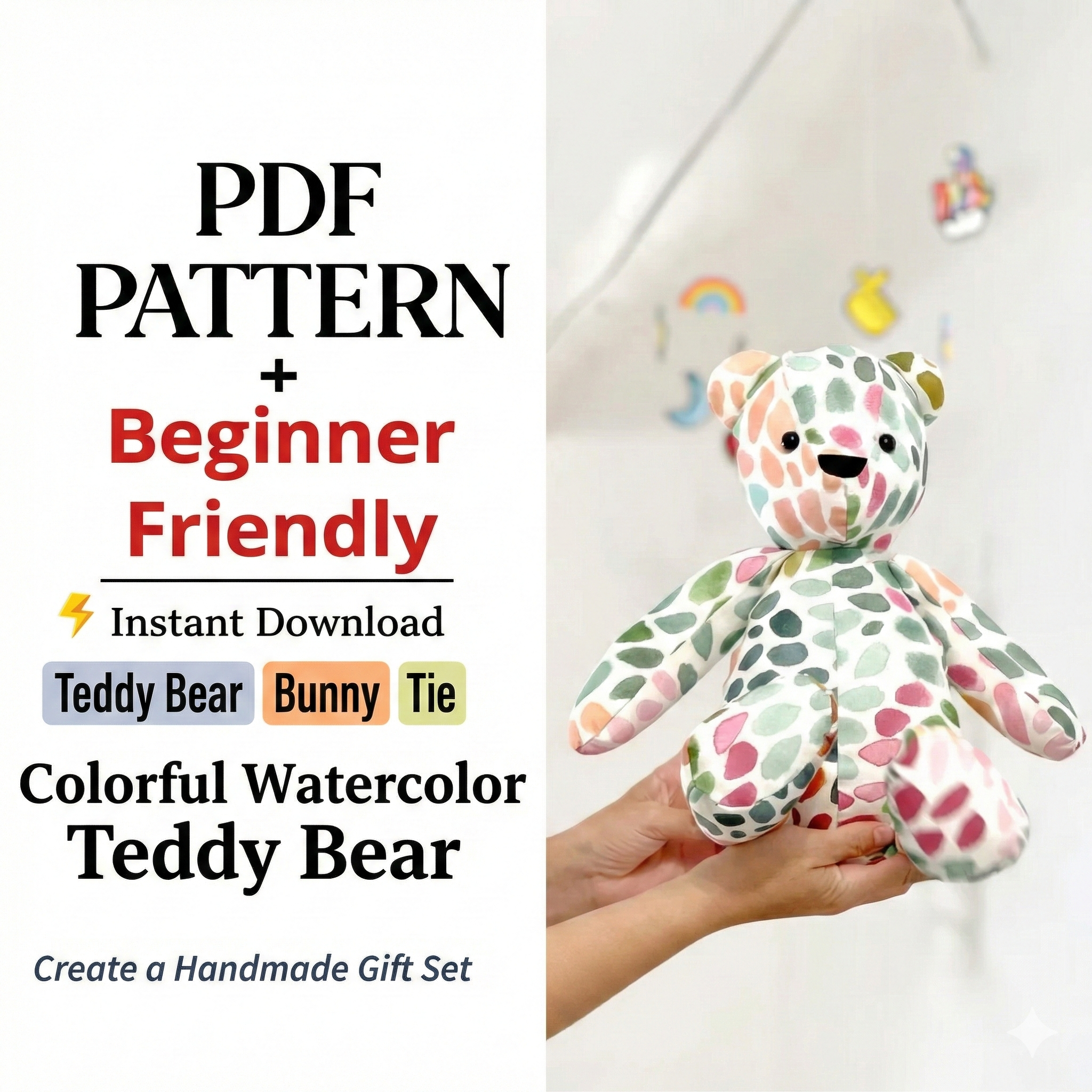 Memory Bear Pattern   - All Sizes included, keepsake bear