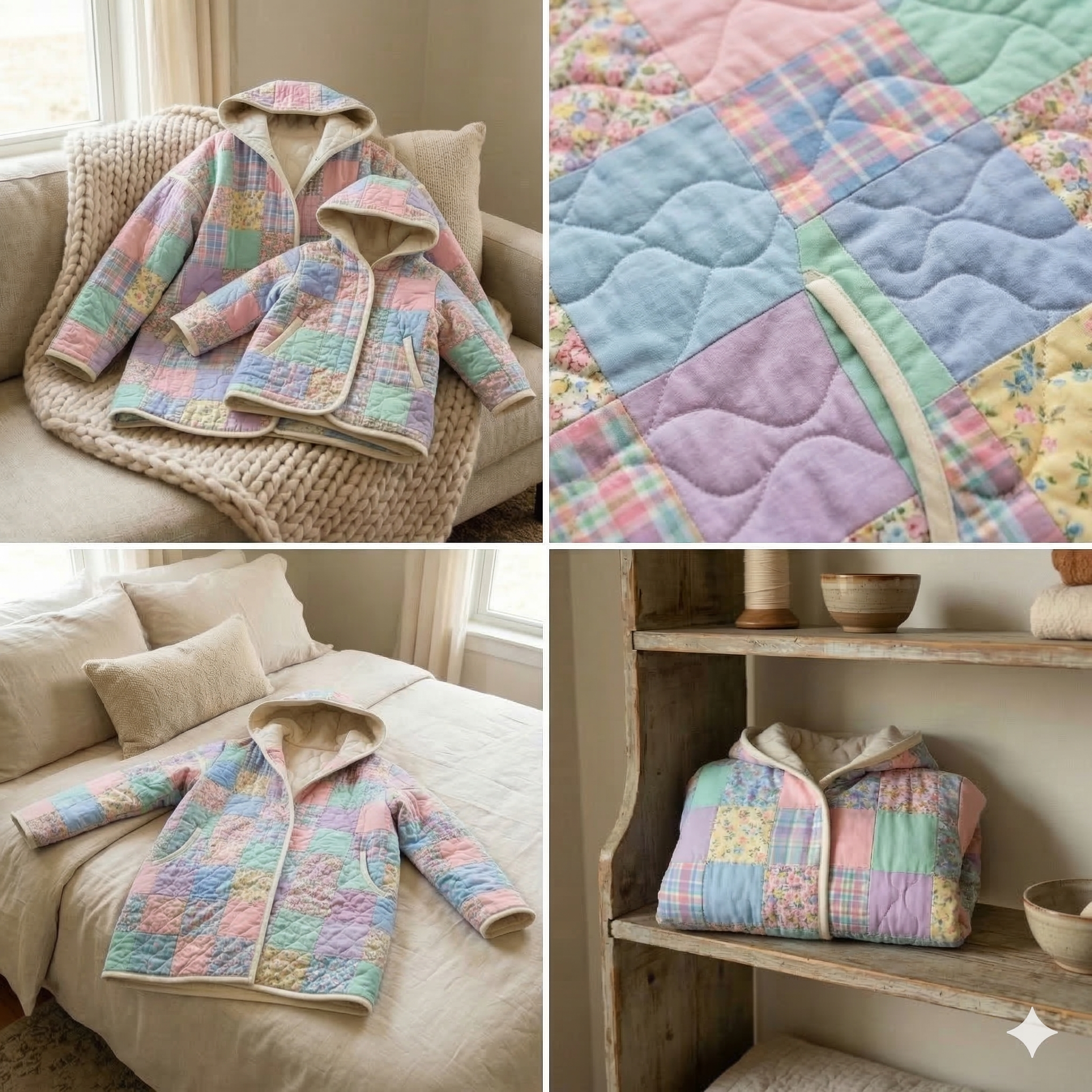 Florence Quilt Coat Sewing Pattern | Beginner Friendly | Jacket Cardigan | Long Coat | Sizes XXS-4XL | Instant Download