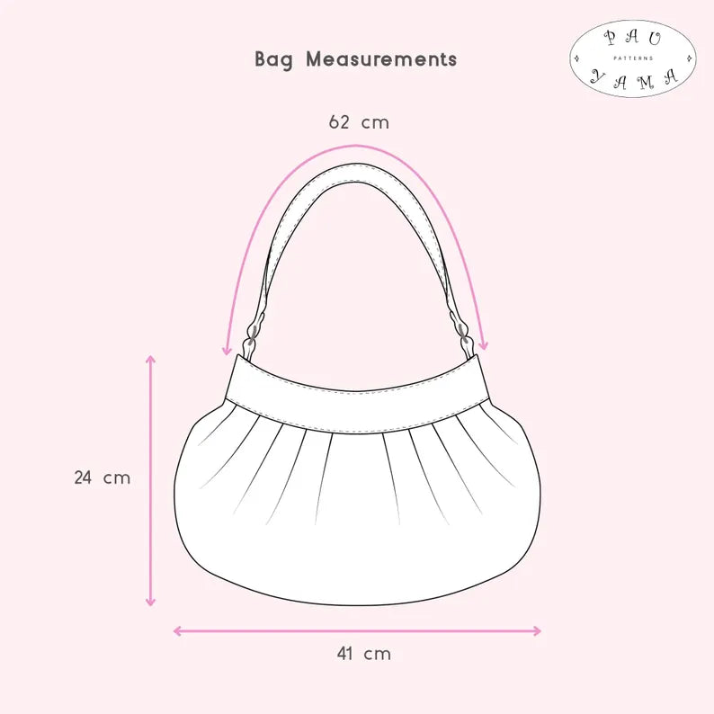 Harbour Bag Sewing Pattern | Pleated Shoulder Bag | Button Closure (Digital PDF)