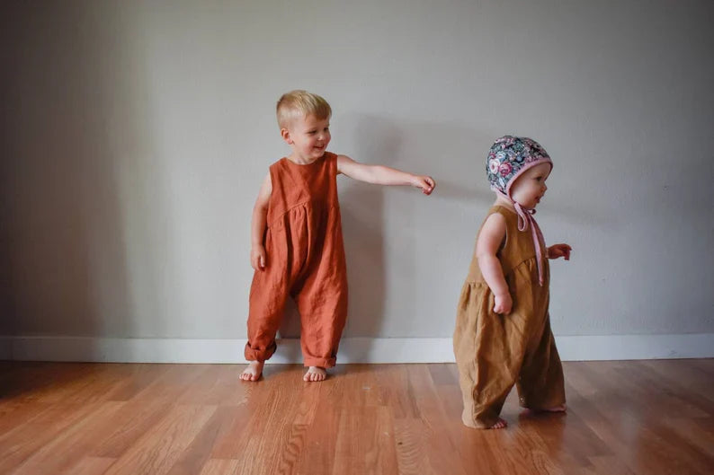 Harem Romper PDF Sewing Pattern, Baby Romper Sewing Pattern, Woven Romper Pattern, Billow Romper, Jumpsuit Pattern, Dungaree Pattern