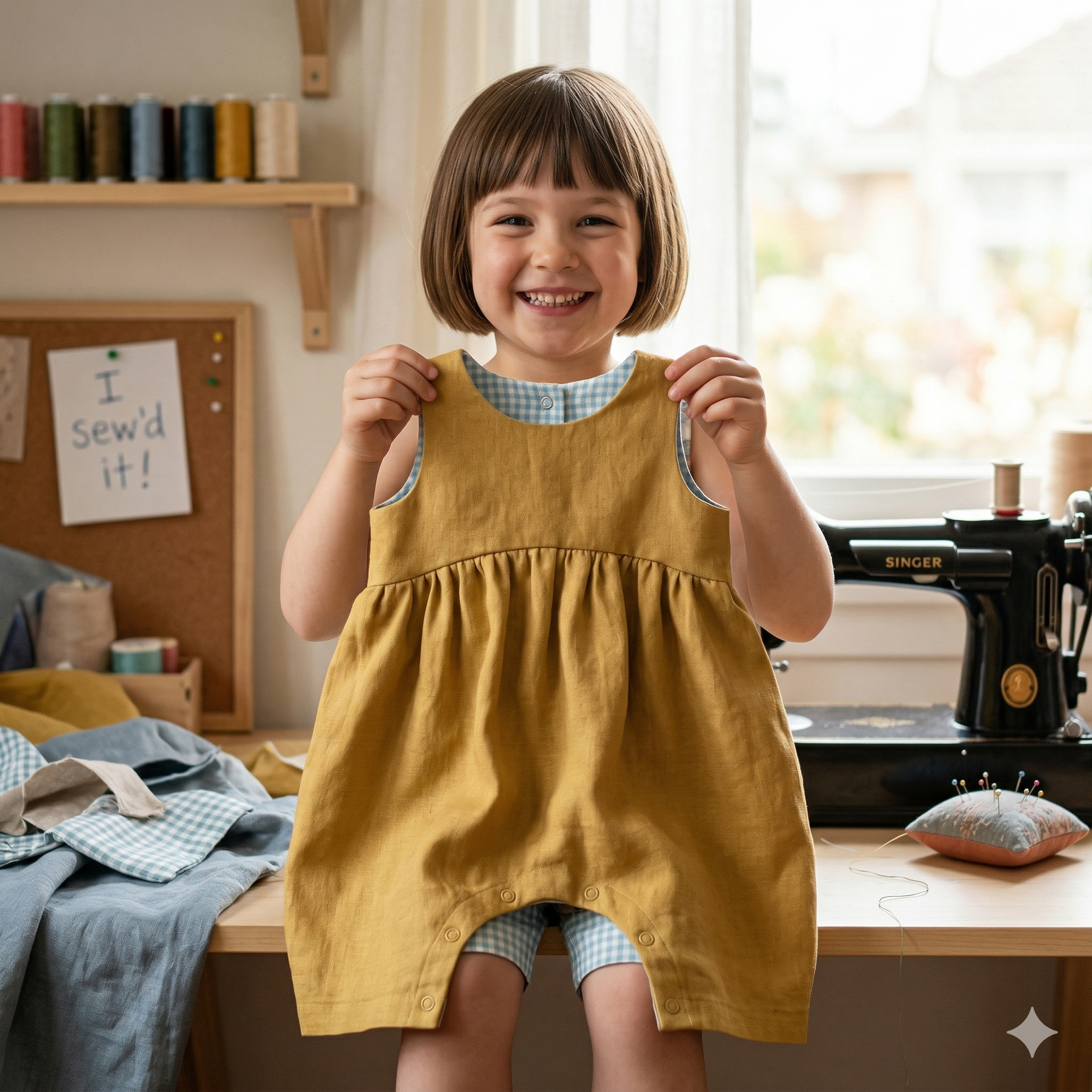 Harem Romper PDF Sewing Pattern, Baby Romper Sewing Pattern, Woven Romper Pattern, Billow Romper, Jumpsuit Pattern, Dungaree Pattern