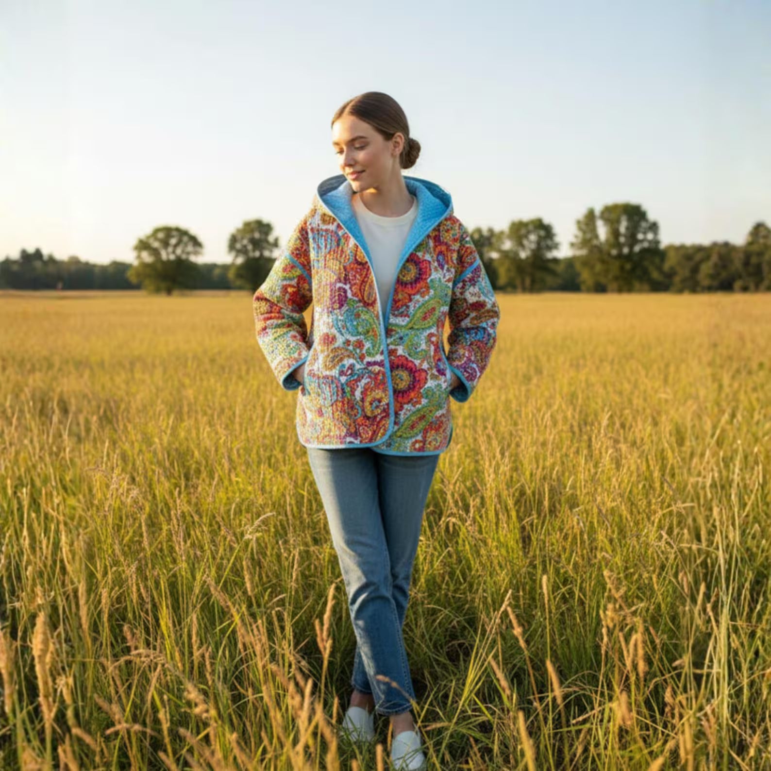 Hooded Quilted Jacket Sewing Pattern | Beginner friendly | Sizes XXS-4XL (Instant Download)