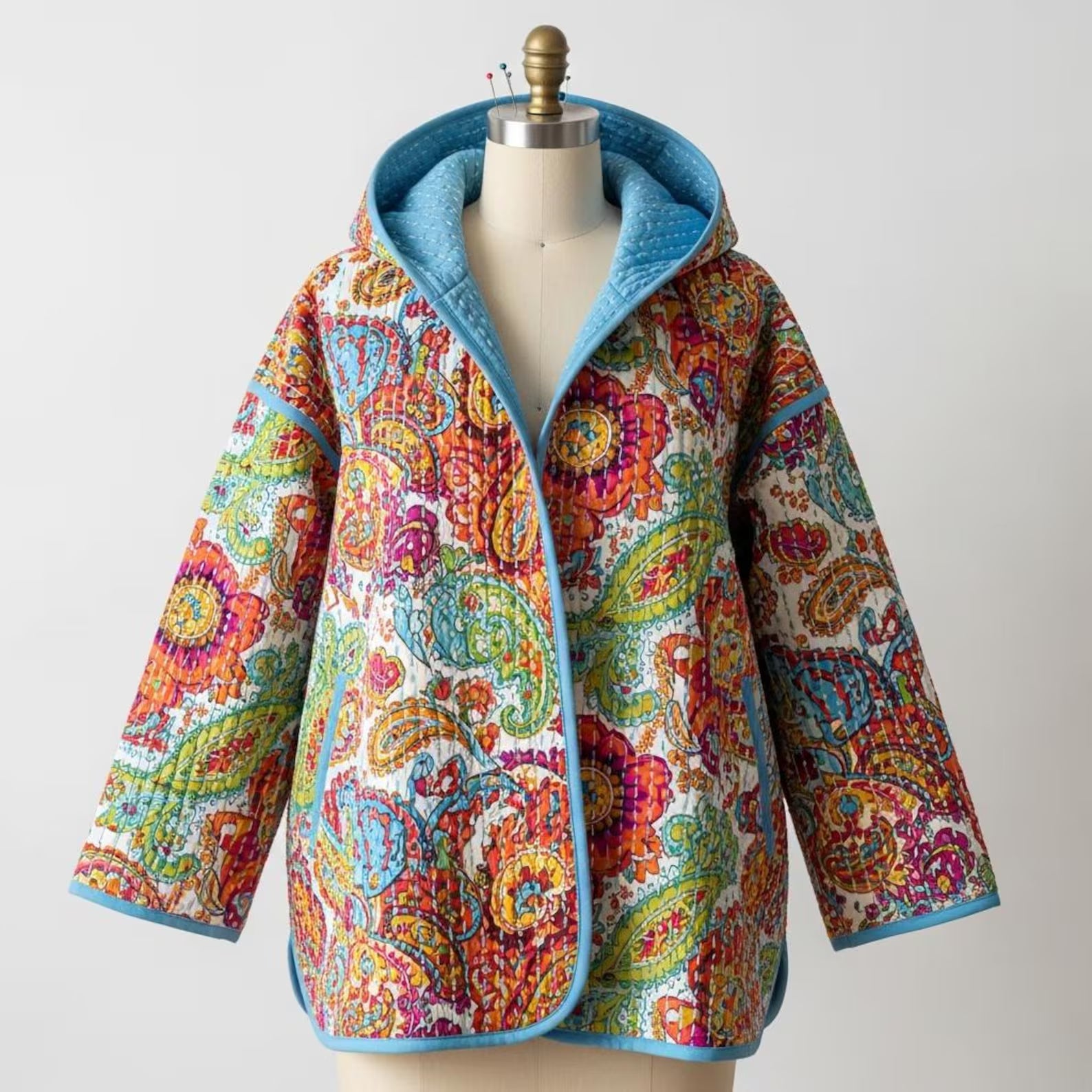 Hooded Quilted Jacket Sewing Pattern | Beginner friendly | Sizes XXS-4XL (Instant Download)