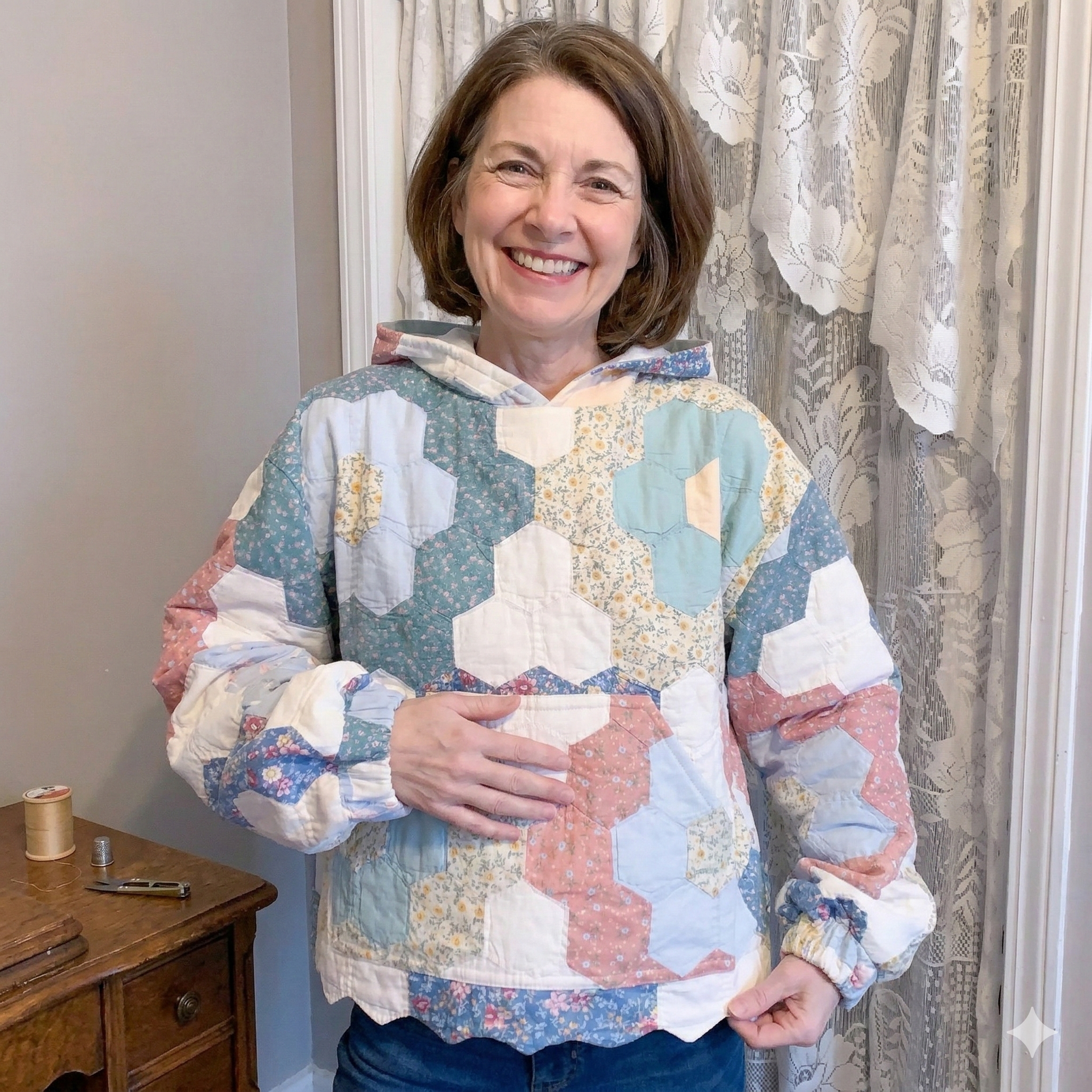 Quilt Hoodie PDF Sewing Pattern | Beginner Friendly | Sizes XS-S, M-L, L-XL | Instruction Booklet | Quilt Hoodie | Women’s Hoodie Pattern