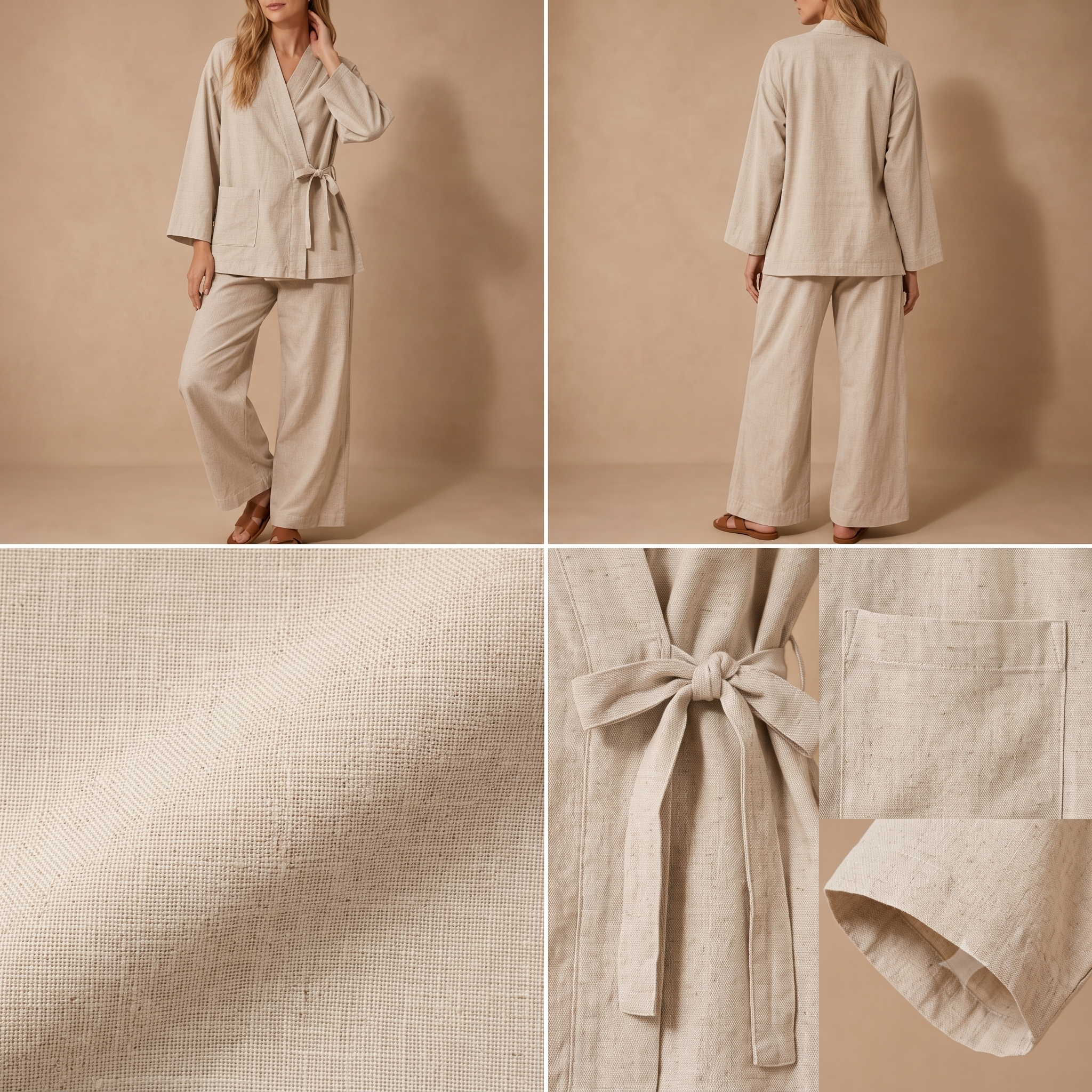 Jinbei Sewing Pattern PDF, Japanese Robe Pattern, Kimono Style Wrap Jacket, Easy Beginner Pattern, Instant Download, Women Sewing Pattern, XS–XXXL