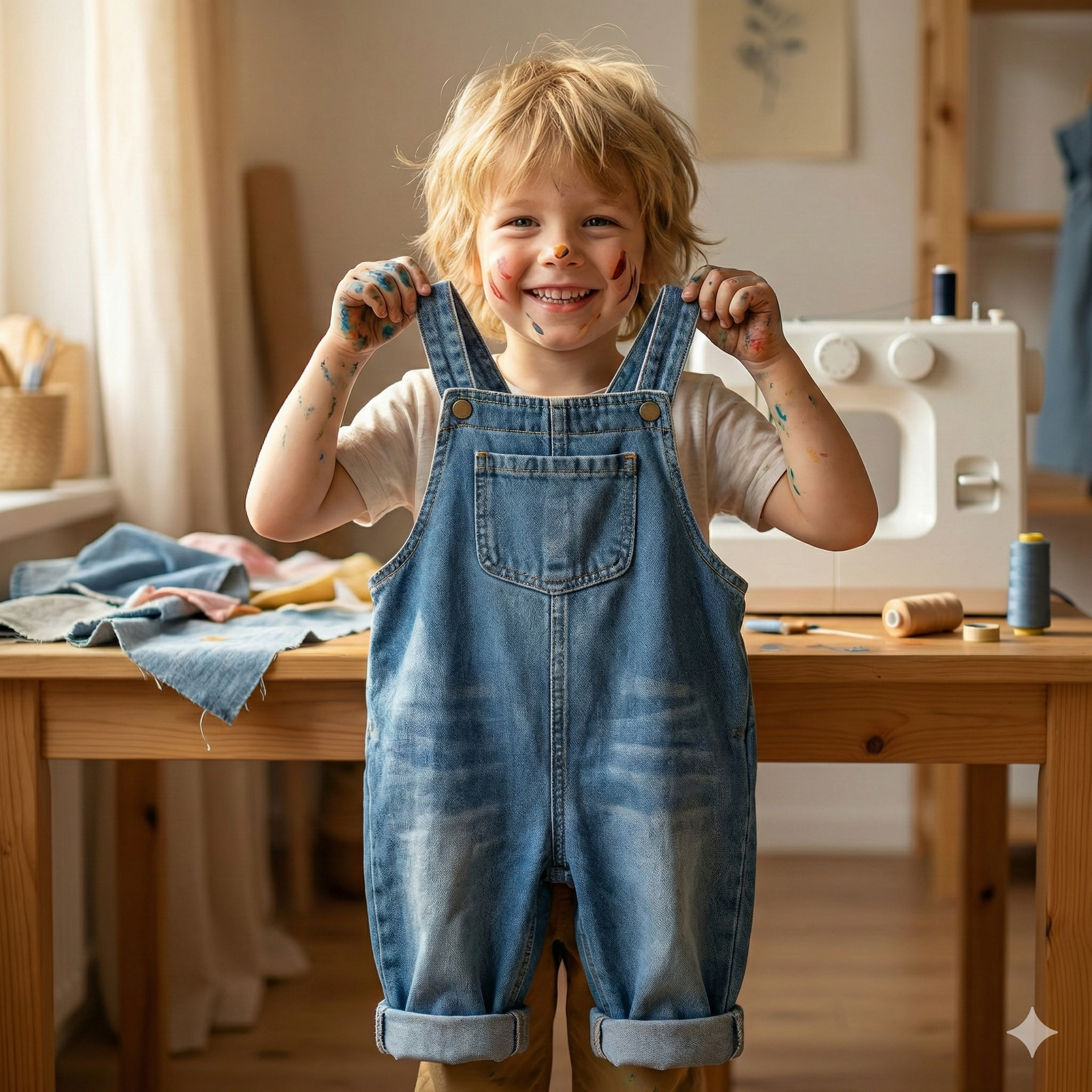 Kids Dungaree Sewing Pattern: pdf Toddler & Child Romper