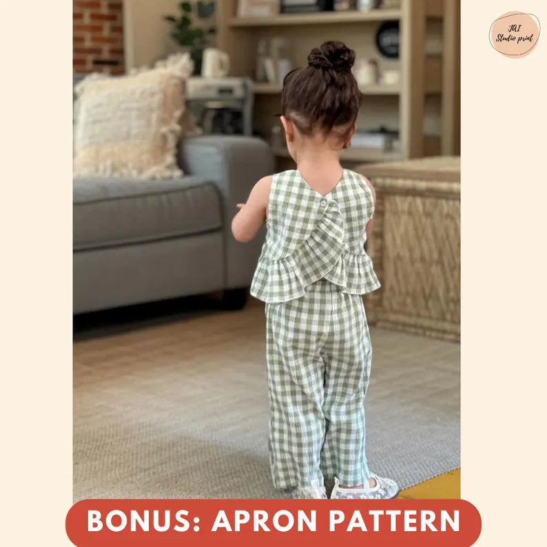 Kids Top and Pants Sewing Pattern PDF, Beginner Friendly Toddler Clothing Pattern Easy DIY Kids Outfit Pattern Top and Pants Pattern for Kid