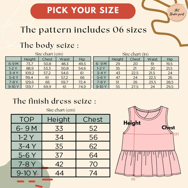 Kids Top and Pants Sewing Pattern PDF, Beginner Friendly Toddler Clothing Pattern Easy DIY Kids Outfit Pattern Top and Pants Pattern for Kid