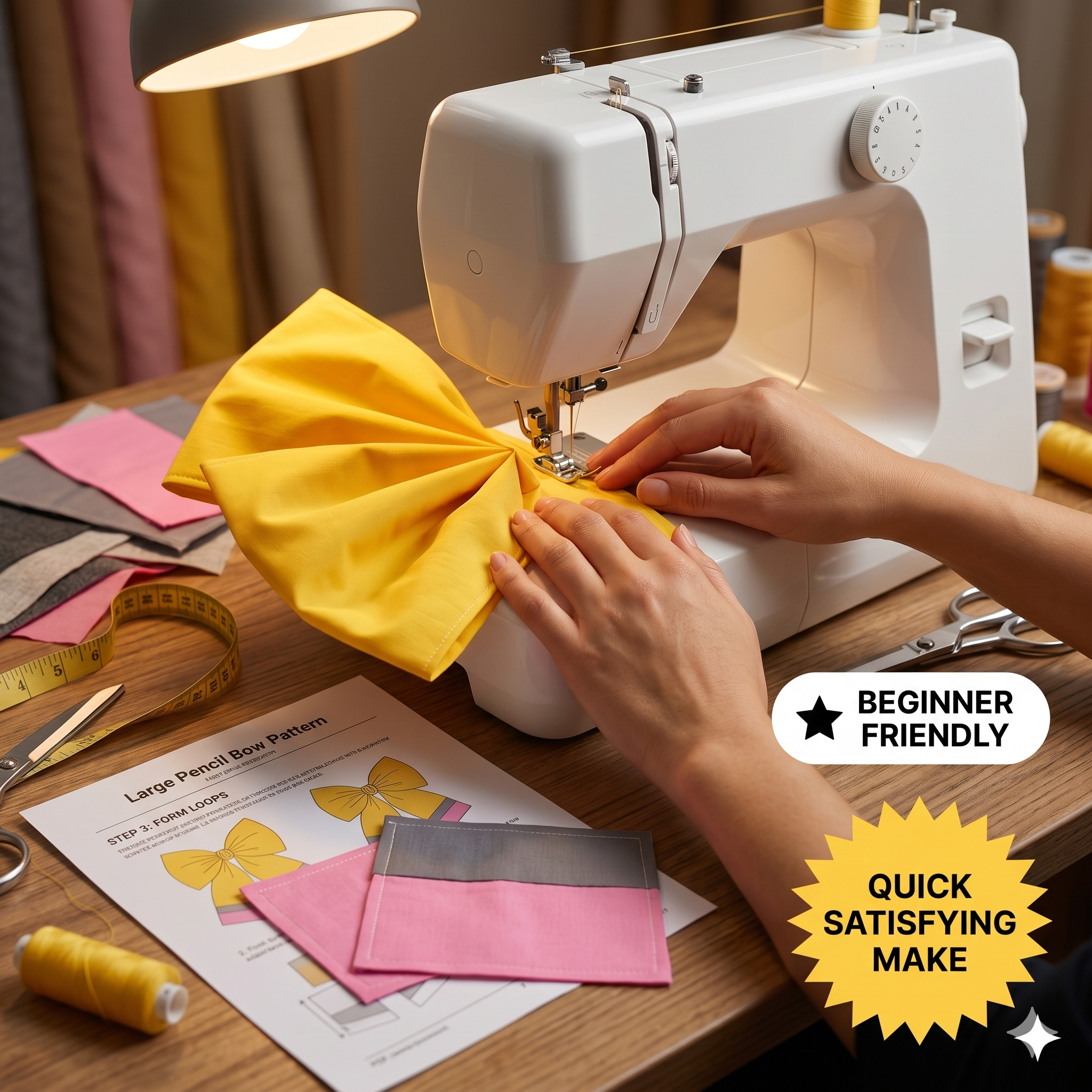 Large Pencil Bow PATTERN ONLY