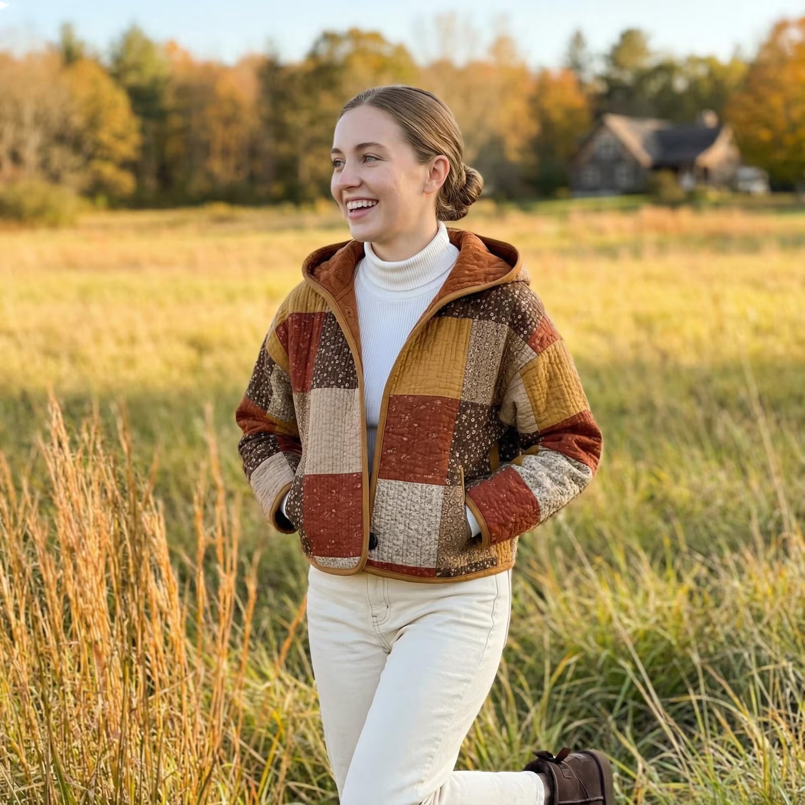 Laurel Crop Jacket Sewing Pattern | Beginner Friendly, Sizes XXS-4XL (Instant Download)