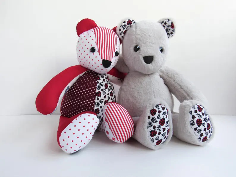 Memory Bear & Bunny Sewing Pattern: Keepsake Plush Template (PDF)