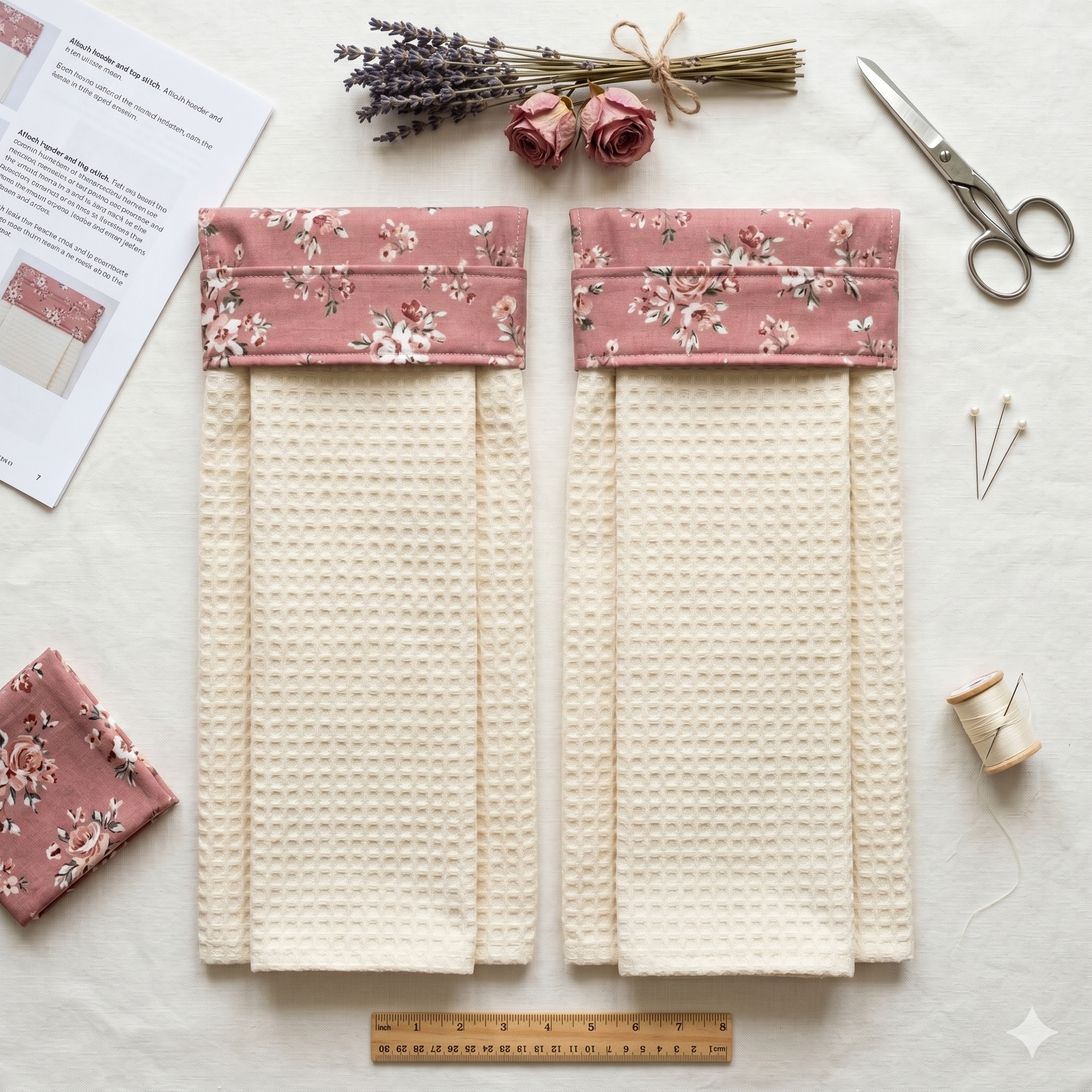 Modern Hanging Tea Towel Sewing Pattern: Beginner Friendly (Digital Download)