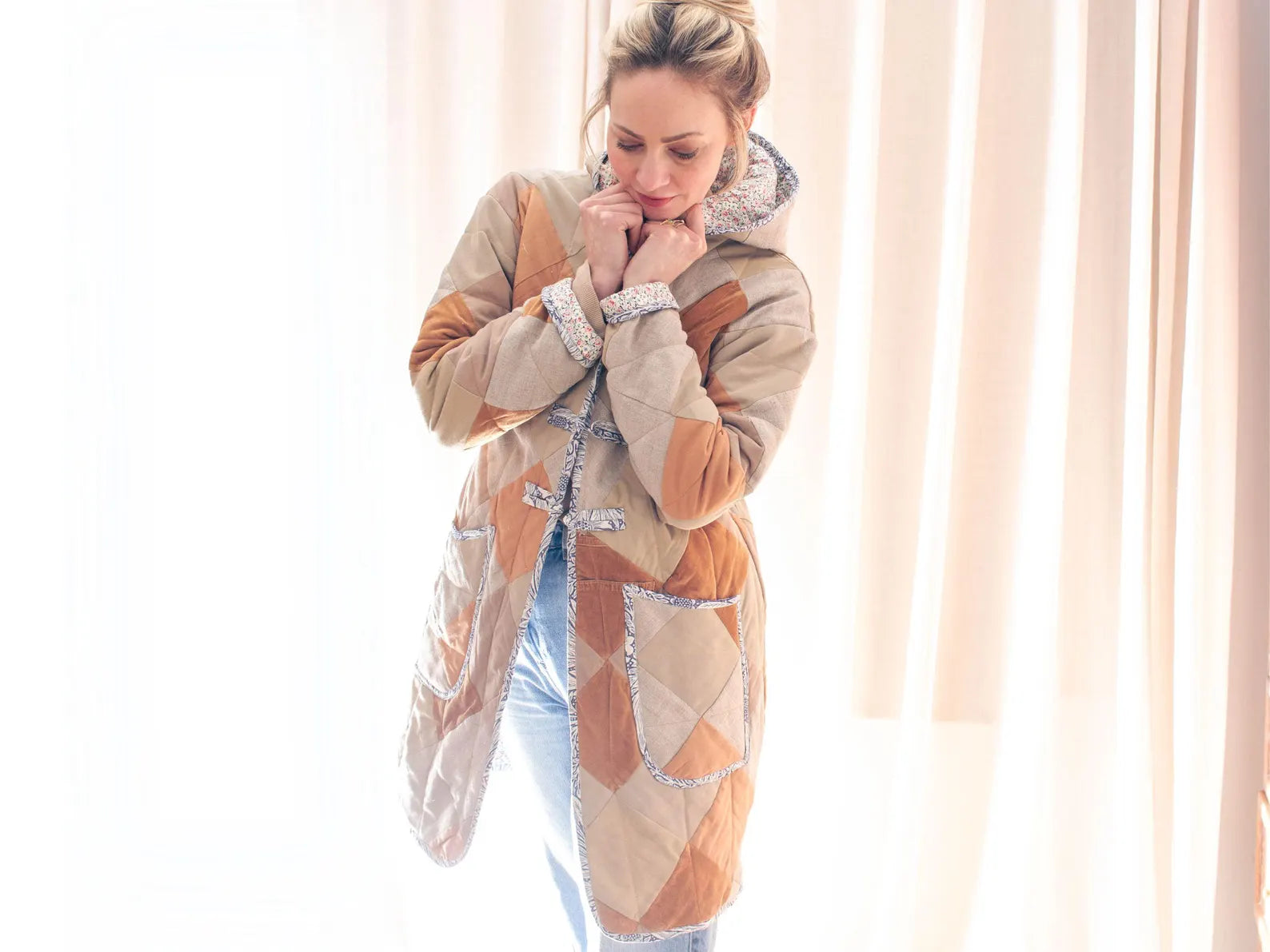 Hooded Quilt Coat Sewing Pattern: Omilla Design, PDF + Projector File