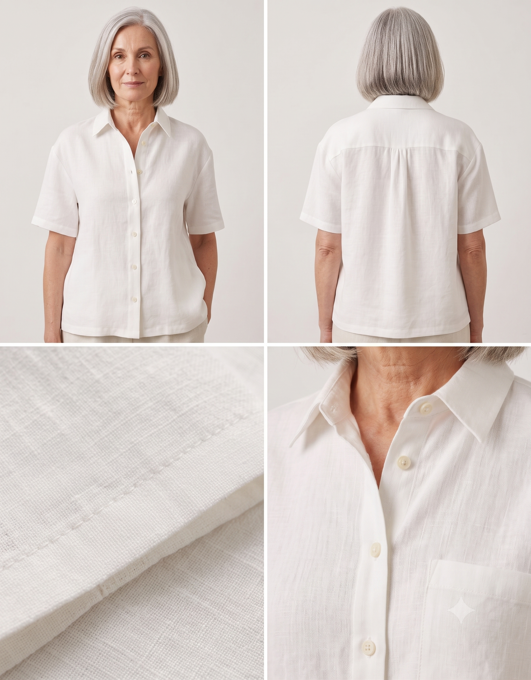 Oversized Shirt Sewing Pattern – Short Sleeve Button-Up PDF – Beginner-Friendly Viscose Cotton Satin – Relaxed Fit Summer Blouse – Digital Sewing Pattern