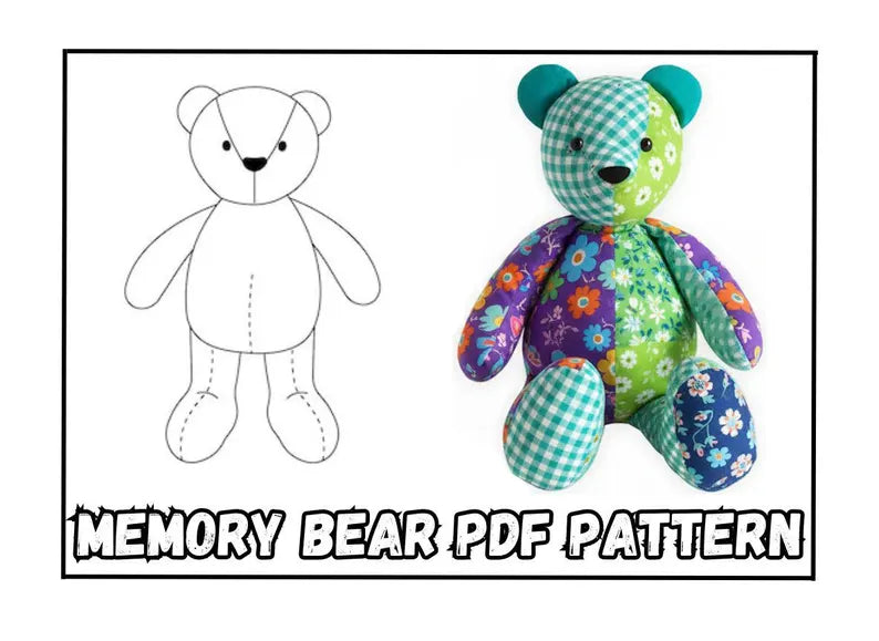 Teddy Bear Sewing Tutorial | Plush Animal Pattern | 20 Sizes PDF