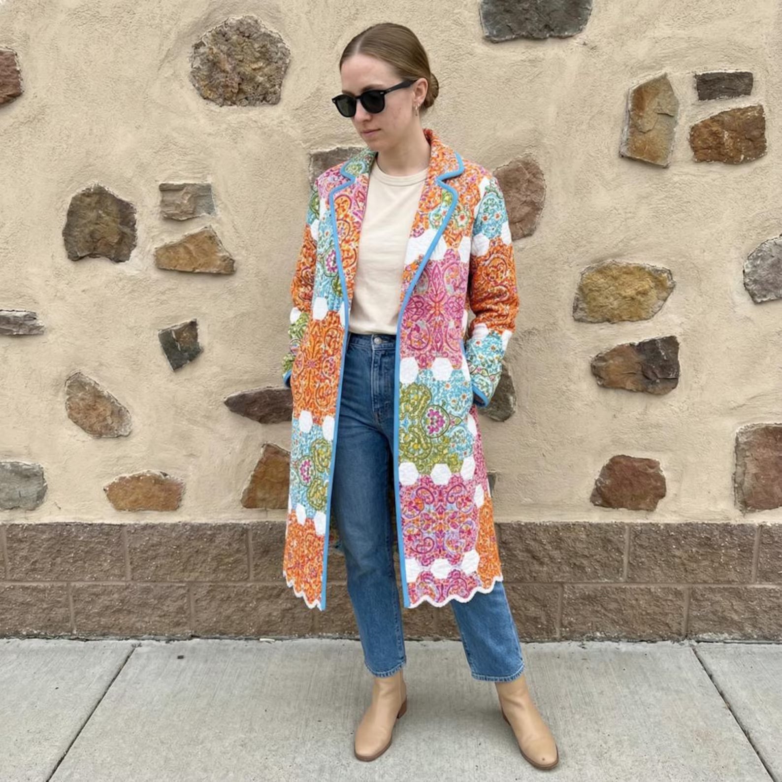 Sunset Patchwork Coat Sewing Pattern | Beginner-Friendly, XXS-4XL (Instant Download)