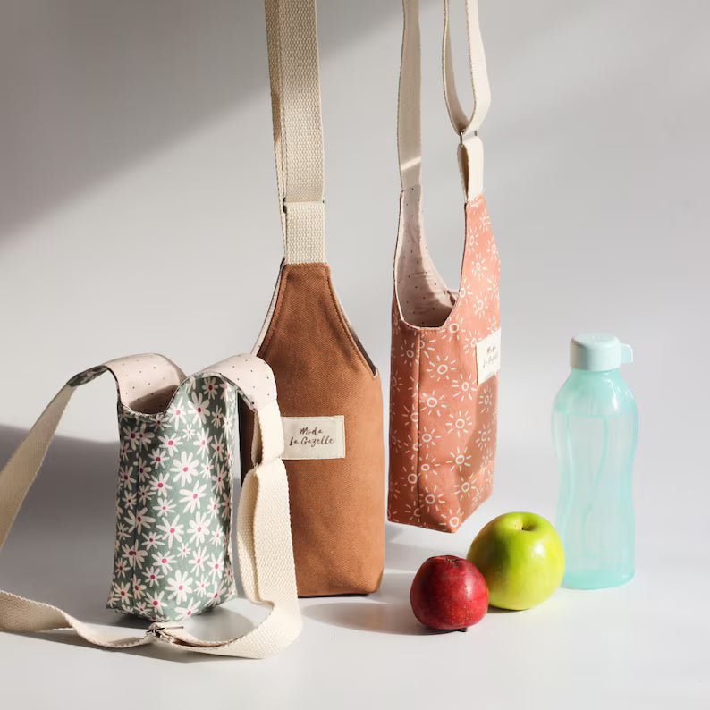 Water Bottle Bag Pattern, Wine Bag Tutorial PDF