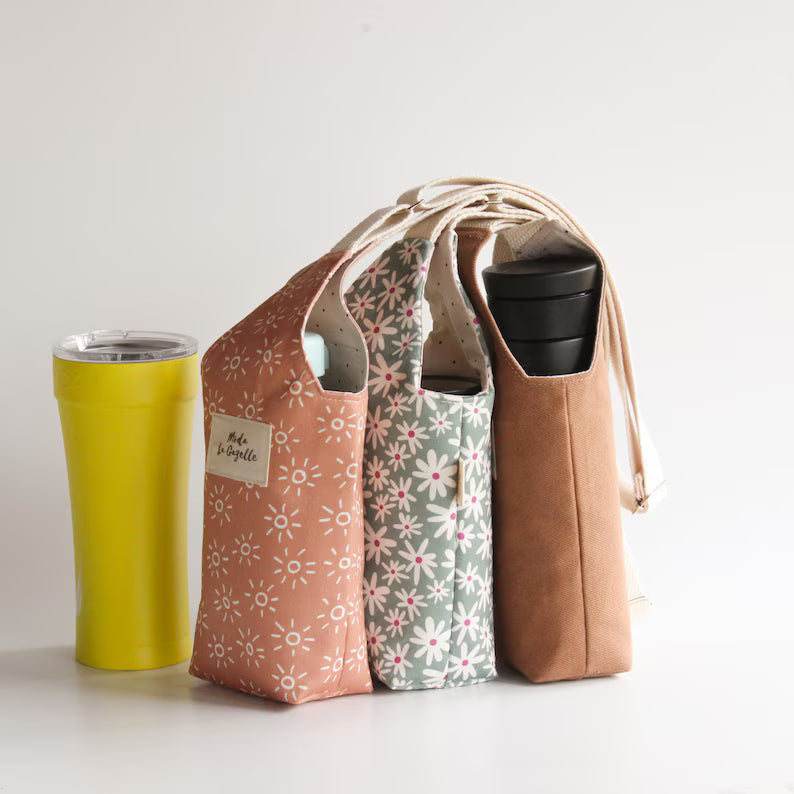 Water Bottle Bag Pattern, Wine Bag Tutorial PDF