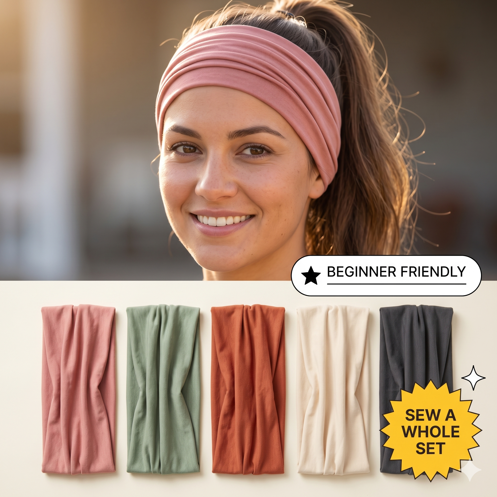 ✨ Wide Tube Headband – Instant Download PDF Sewing Pattern