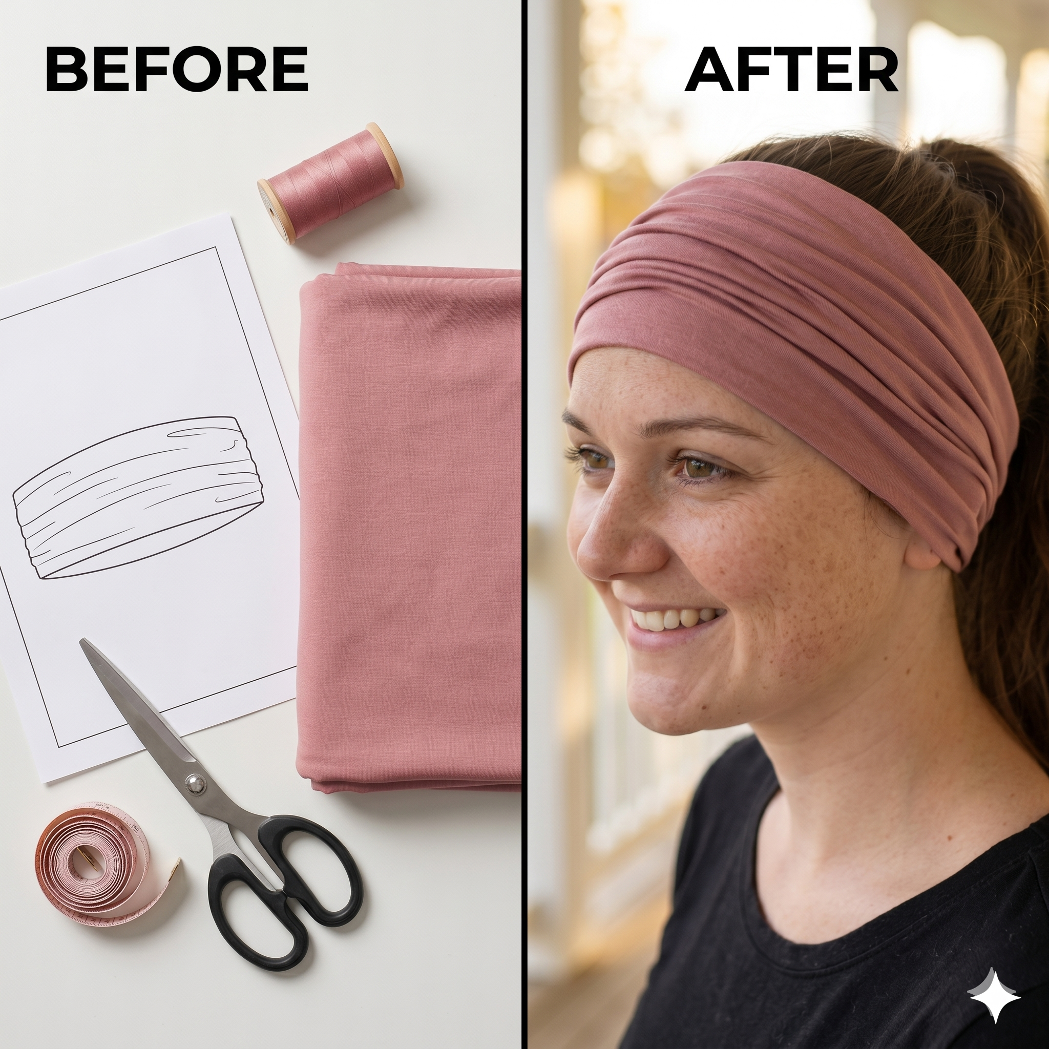 ✨ Wide Tube Headband – Instant Download PDF Sewing Pattern