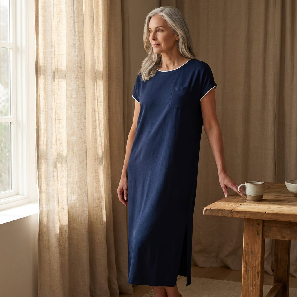 ✨ Tranquil Knit Midi Sleep Gown – Instant Download PDF Sewing Pattern