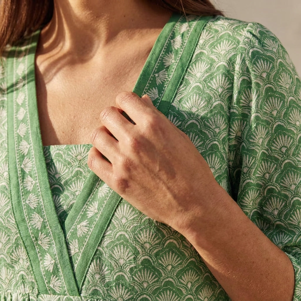 Border Print Empire Waist Dress &Tunic  – Instant Download PDF Sewing Pattern