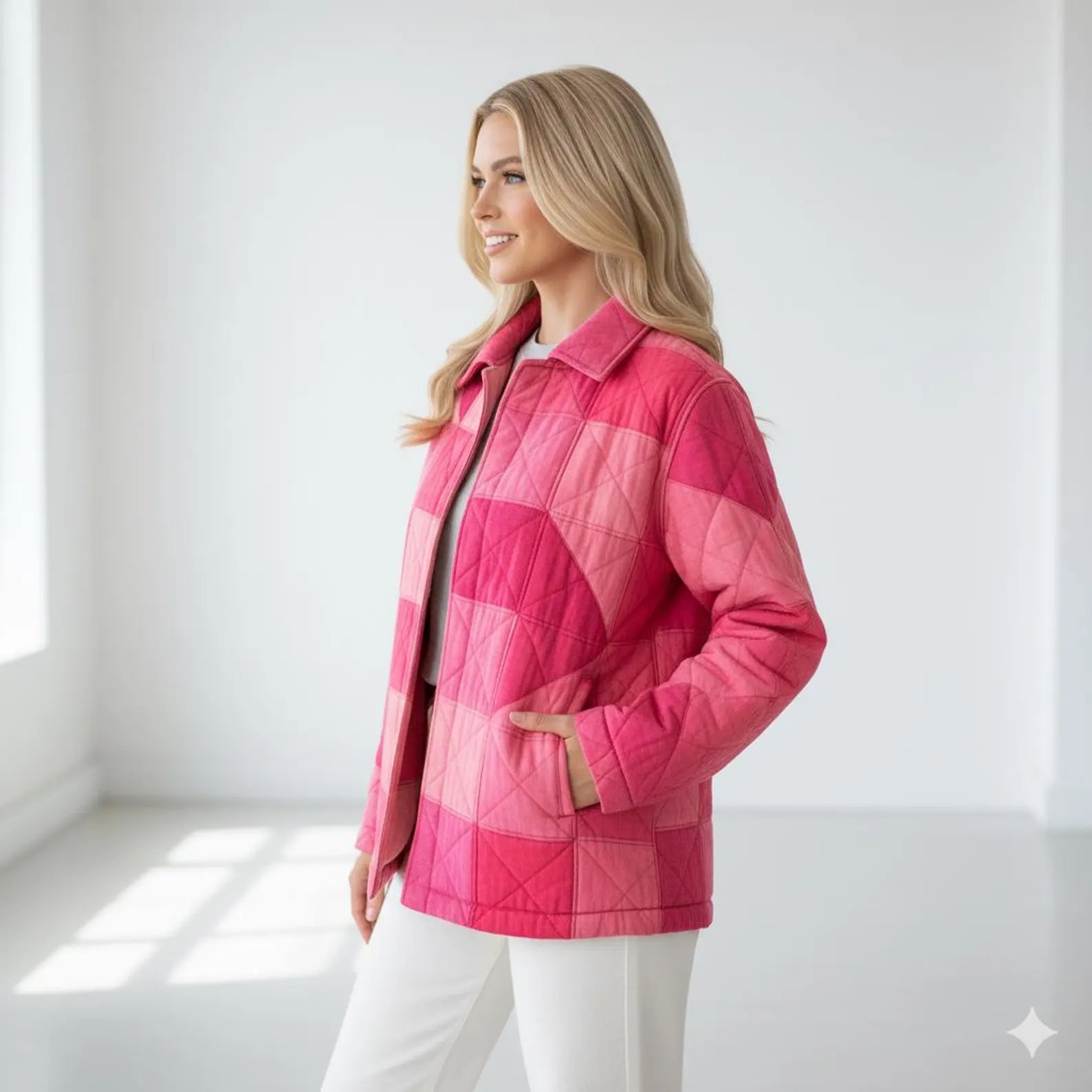 Quilted Patchwork Jacket PDF Sewing Pattern – Women’s Coat Pattern – Instant Download