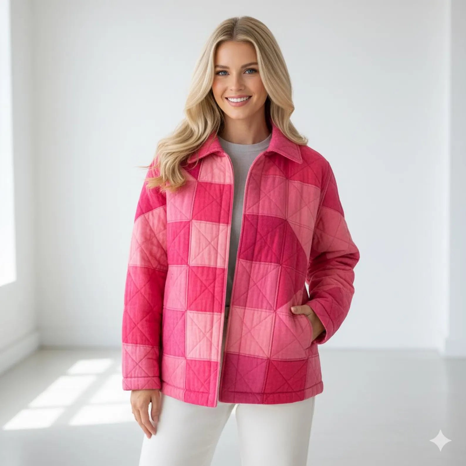 Quilted Patchwork Jacket PDF Sewing Pattern – Women’s Coat Pattern – Instant Download