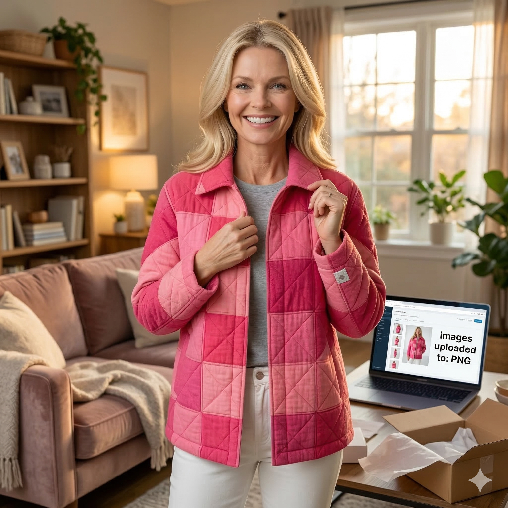 Quilted Patchwork Jacket PDF Sewing Pattern – Women’s Coat Pattern – Instant Download