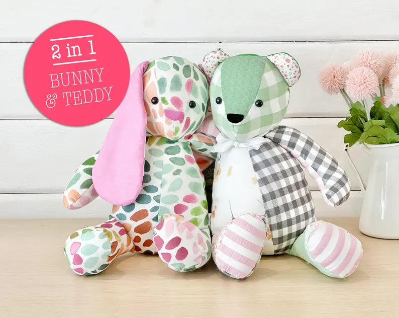 Memory Bear Pattern   -keepsake bear,  All Sizes included