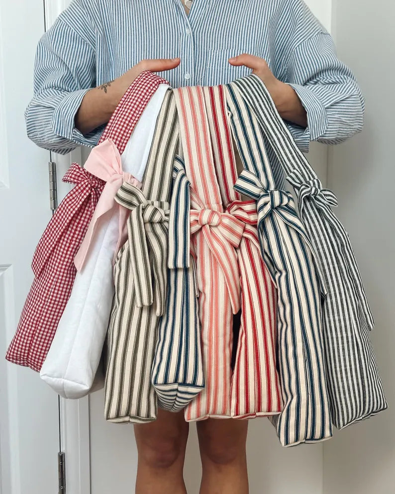 Slouchy Bow Bag Sewing Pattern:  Beginner Friendly