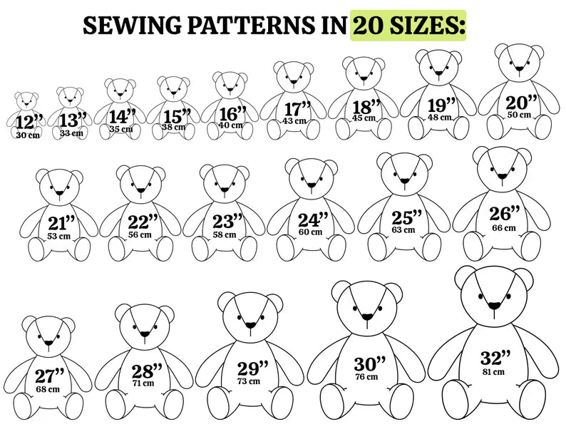 Teddy Bear Pattern, Bunny Sewing Pattern, VIDEO tutorial, rabbit pattern, keepsake bear, Memorial Bear Pattern, cat plushie, Memory Bear Toy