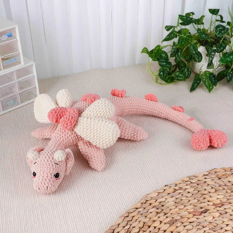 Heart Dragon Crochet Pattern, Amigurumi Crochet Pattern, Crochet Dragon Pattern, Handmade Amigurumi Crochet Pattern, PDF Crochet Pattern