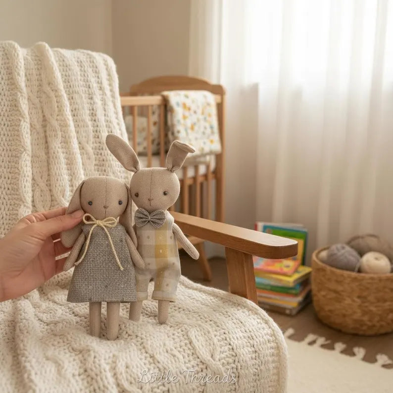 Bunny Sewing Pattern Mini Stuffed Rabbit PDF Sewing Pattern