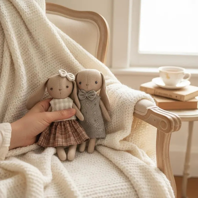 Bunny Sewing Pattern Mini Stuffed Rabbit PDF Sewing Pattern