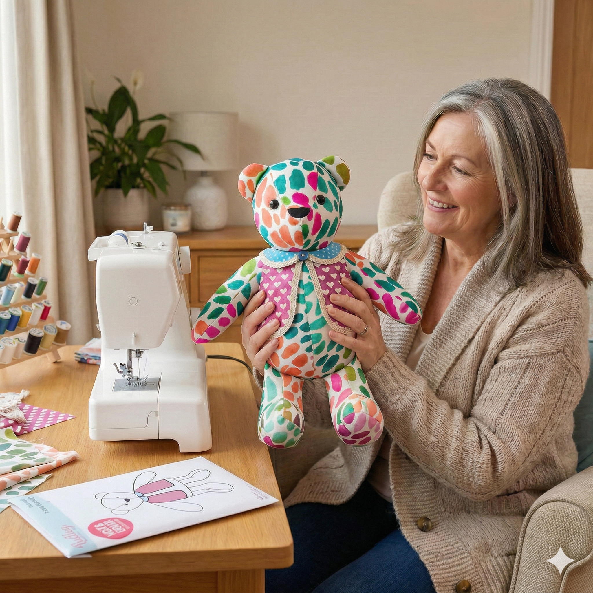 Memory Bear Pattern   -keepsake bear,  All Sizes included
