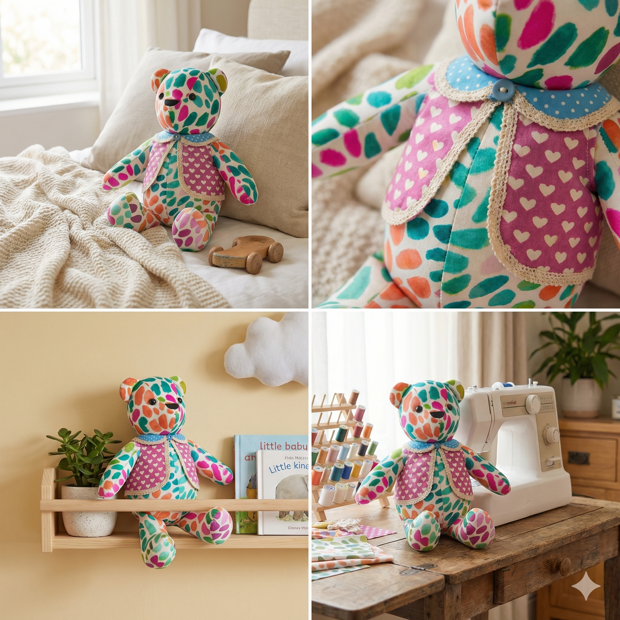 Memory Bear Pattern   -keepsake bear,  All Sizes included